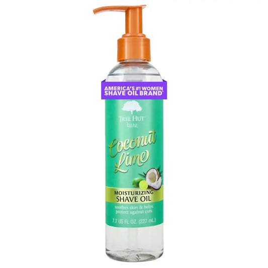 Tree Hut Coconut-Lime Moisturizing Shave Oil, Gel-to-Oil Formula, Ultra Hydrating Barrier for a Close, Smooth Shave, For All Skin Types, 7.7 fl oz