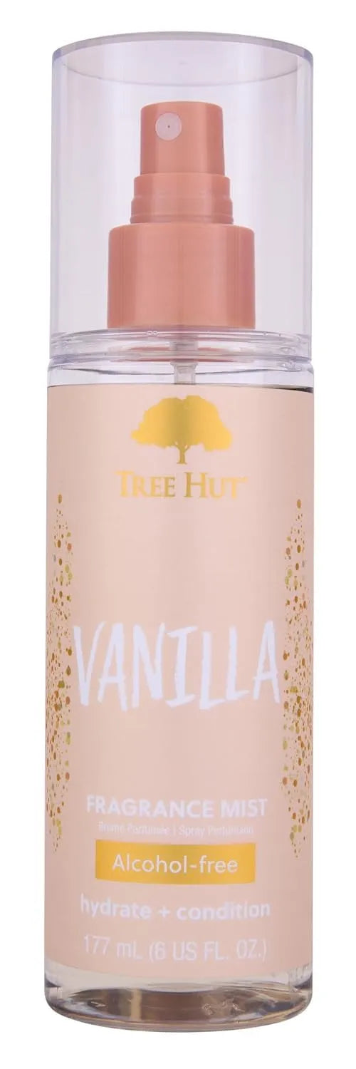 Tree Hut Vanilla Hair & Body Mist, Alcohol-Free Body Spray, 6 Fl Oz