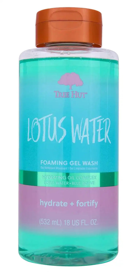 Tree Hut Lotus Water Foaming Body Wash, 18 Fl Oz (Pack of 12)