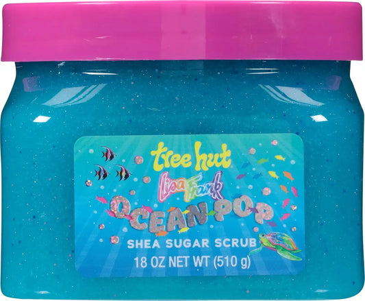 Lisa Frank x Tree Hut Ocean Pop Body Scrub, Exfoliating Sugar Scrub, 18 Oz